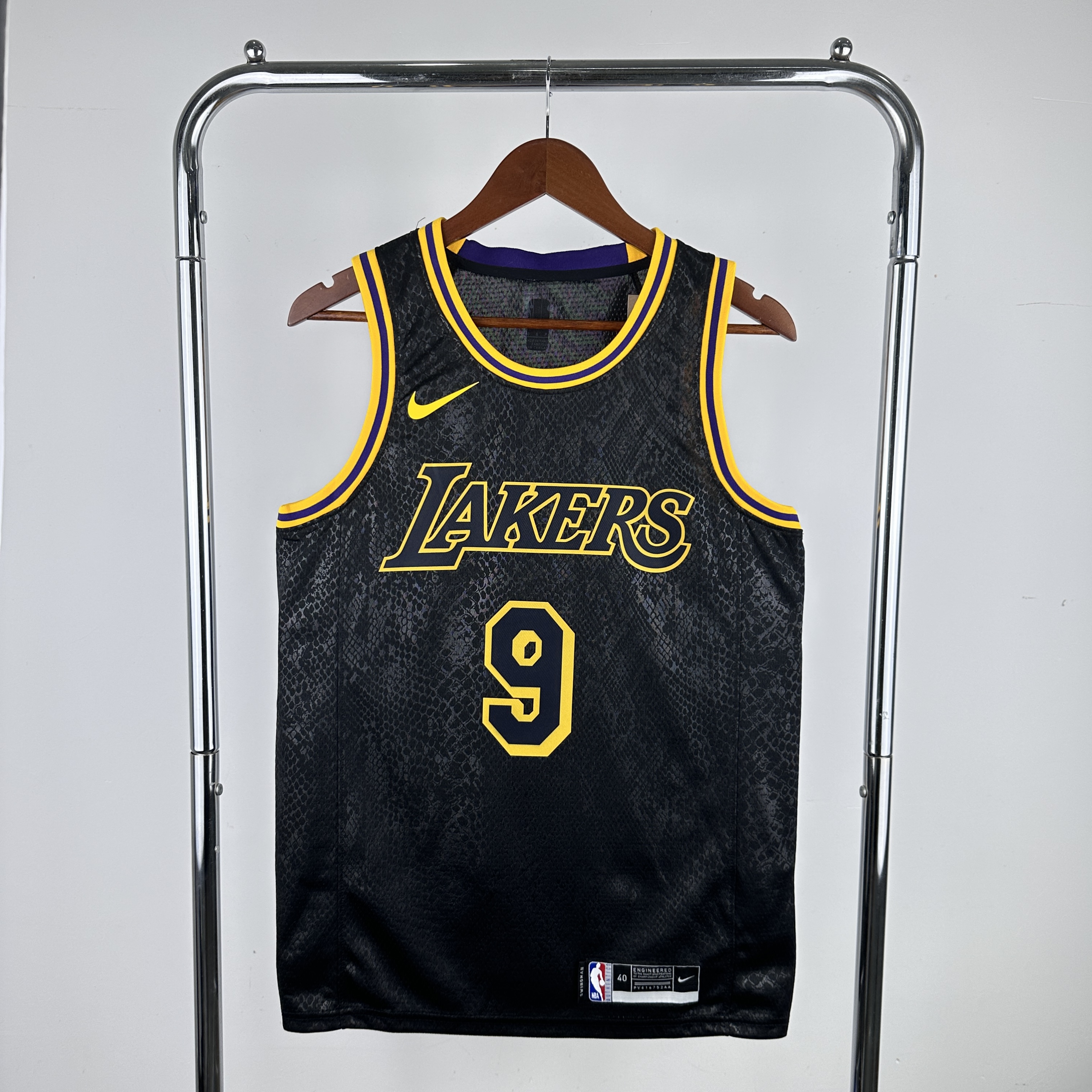 Men Los Angeles Lakers #9 James JR. Stitched black NBA 2024 Jersey